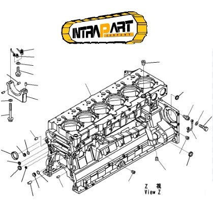 Bloc motor excavator, Komatsu PC600LC - 6261-21-1100