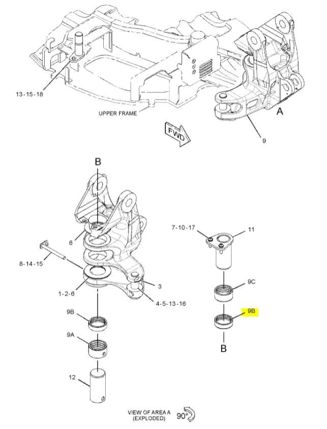 Bucsa buldoexcavator, Caterpillar - 2810924