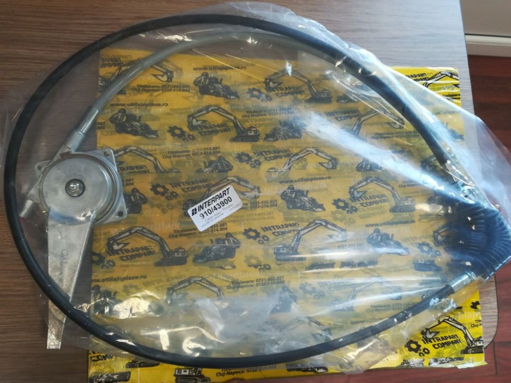 Cablu acceleratie buldoexcavator, JCB 3CX - 910/43900