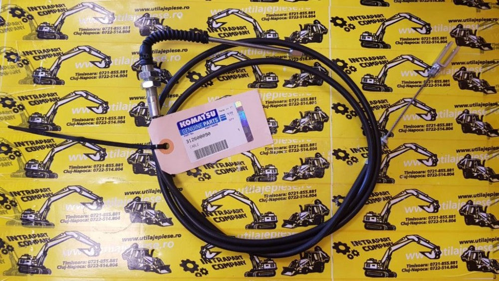 Cablu acceleratie mana buldoexcavator, Komatsu, WB91R-2 WB93R-2 WB97R-2 - 312608057