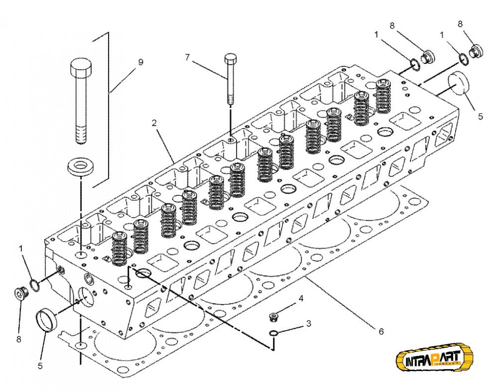 Chiulasa motor buldozer, Caterpillar 320B 322B L D6M - 1407371