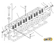 Chiulasa motor buldozer, Caterpillar 320B 322B L D6M - 1407371