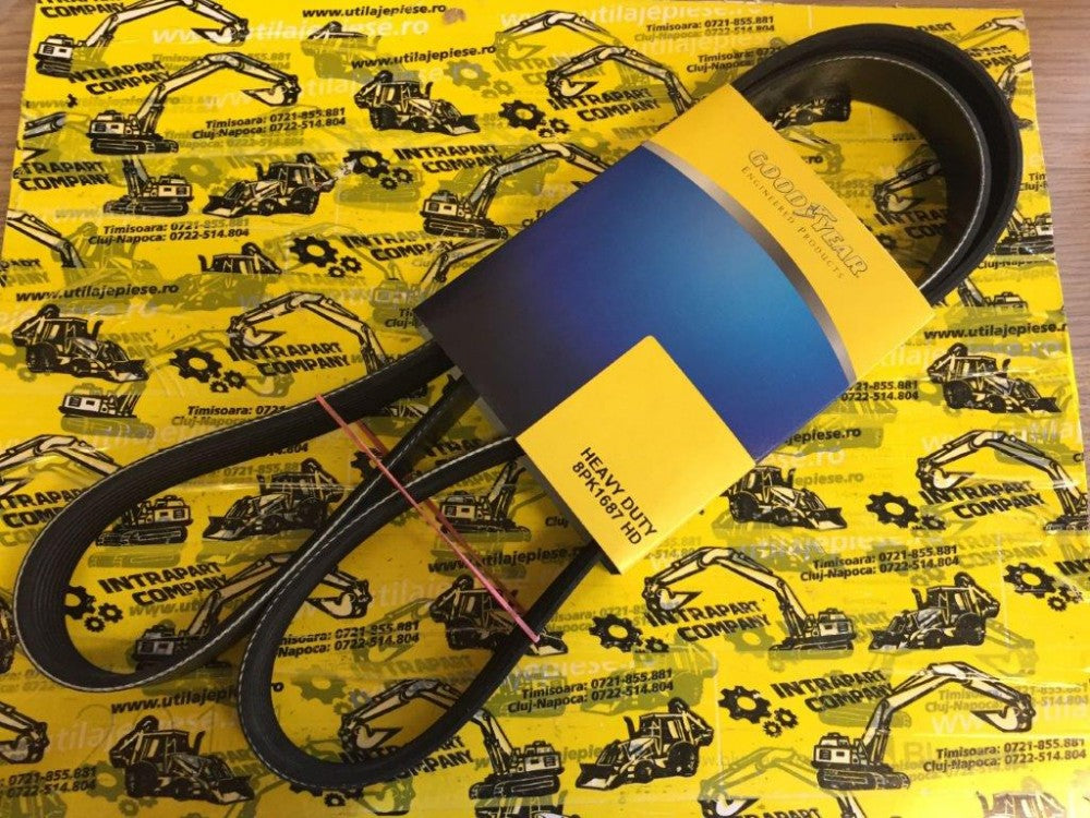Curea ventilator, Fiat Kobelco E215, Cummins 6BT 6CT - 8PK1687HD