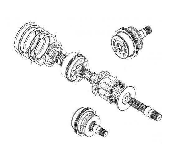 Piese pompa hidraulica, Kawasaki M2X120 M2X170