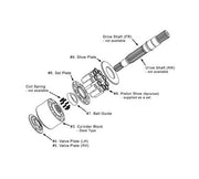 Piese pompa hidraulica, Liebherr, LPVD100